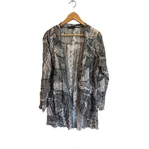 Picadilly Fashion Open Front Top Blouse Lightweight Plus Size 1X Layer Office